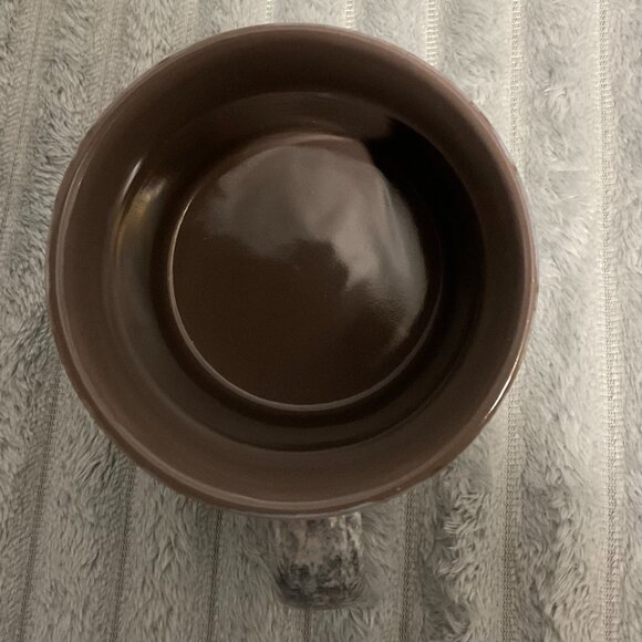 Meritage Mug Oversized Gray Ivory Ombré Abstract Stoneware Coffee Tea Soup 4"x4" - Picture 8 of 8